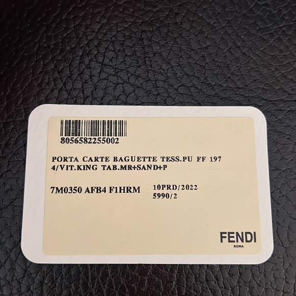 Fendi FF Zucca monogram logo nano baguette convertible belt bag card holder NEW - Picture 9 of 10